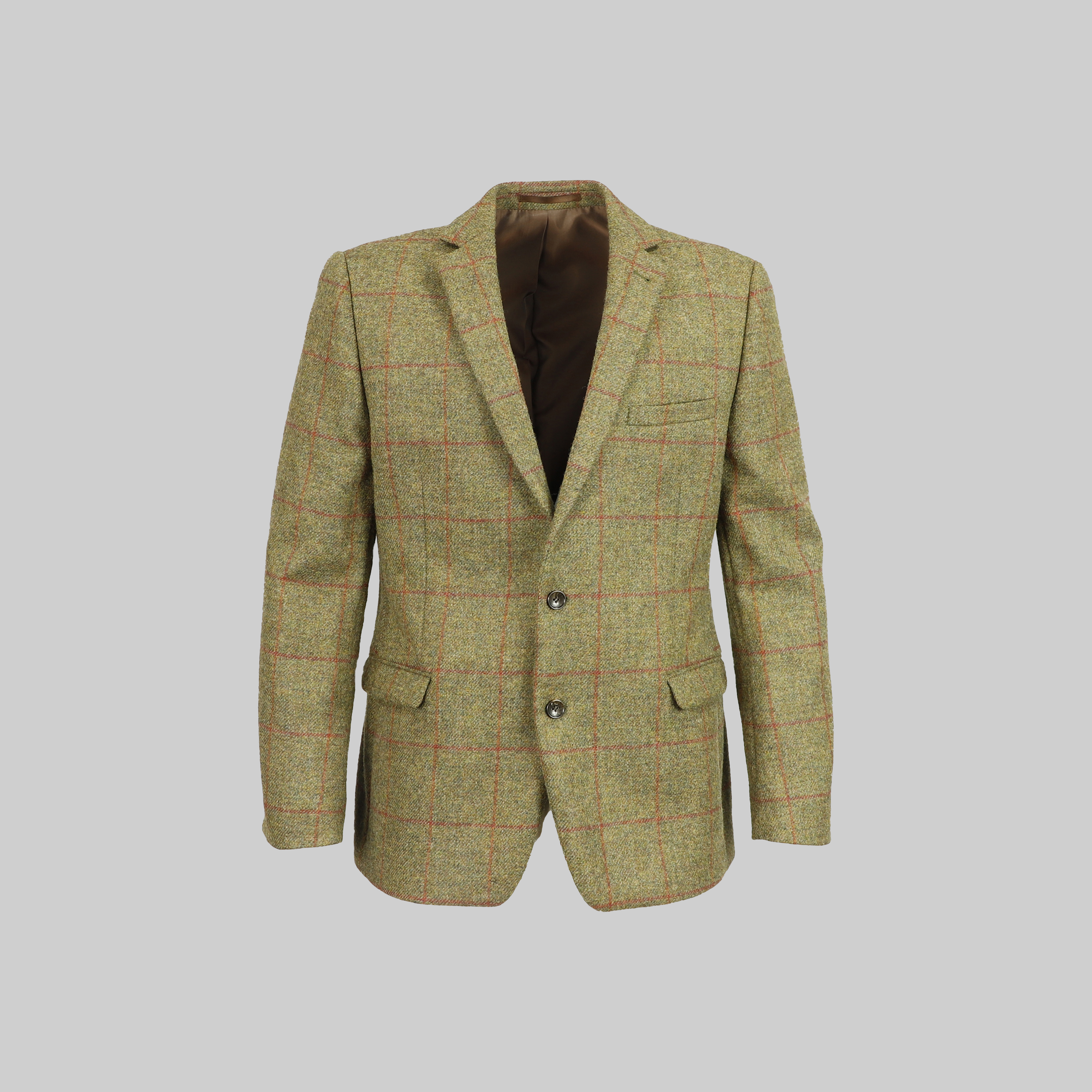 moss bros green tweed suit